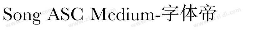 Song ASC Medium字体转换